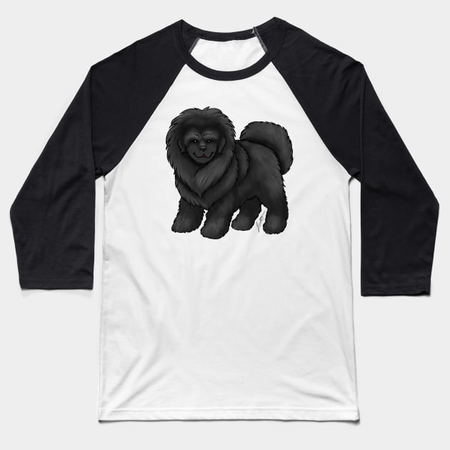 Dog - Tibetan Mastiff - Black Baseball T-Shirt by Jen's Dogs Custom Gifts and Designs